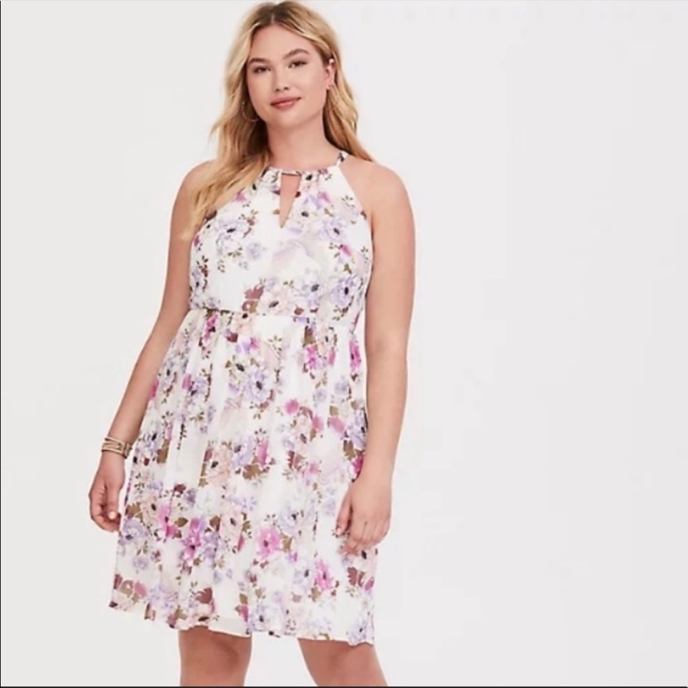 Torrid Floral Keyhole Dress